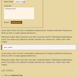 Shiero Joomla! sablon tipográfia