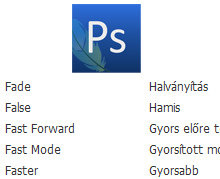 PhotoShop szótár
